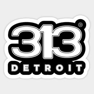 313 Detroit Sticker